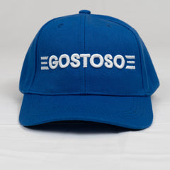 New 3D Puff Blue Gostoso Stripes Logo Embroidered Baseball Hat