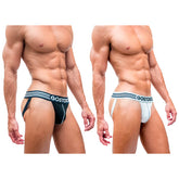 Gostoso Varsity Cotton Jockstrap -2-pack Black & White pair