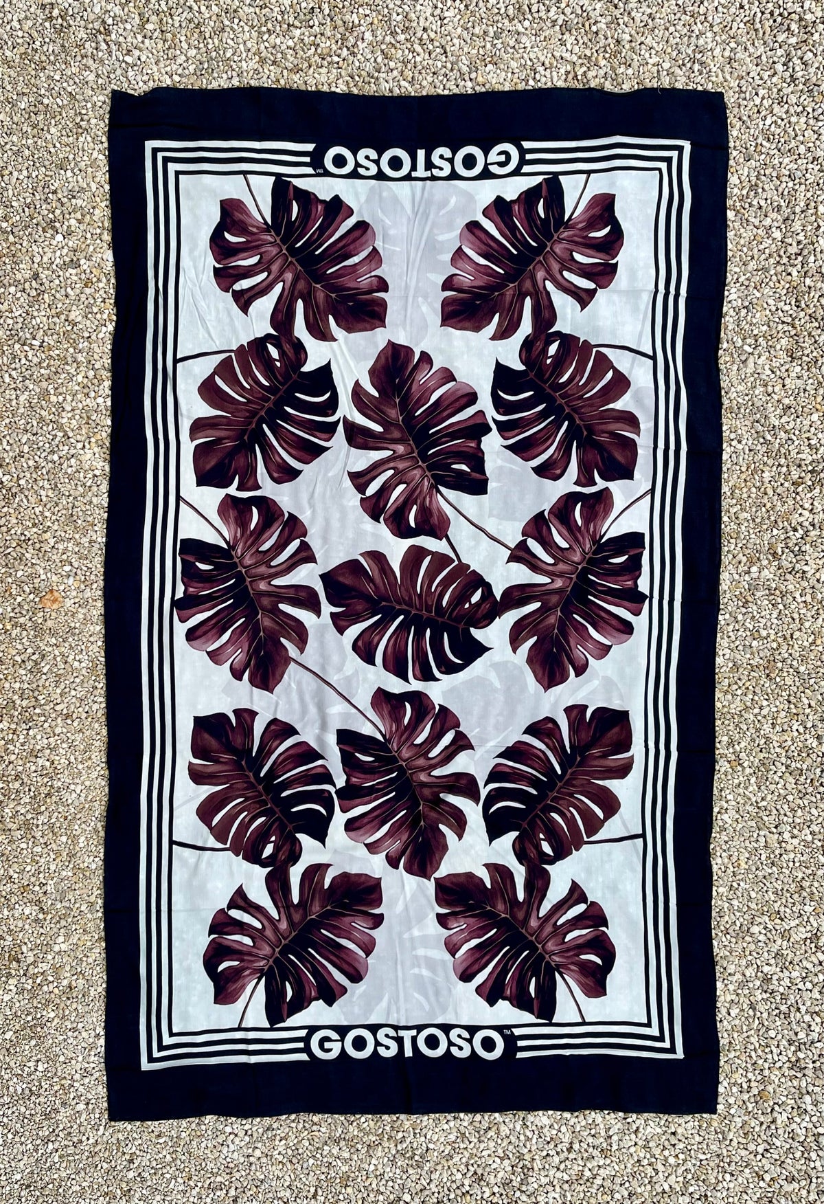 Gostoso Monstera Canga de Praia- Brazilian Beach Towel (Sarong / Pareo)