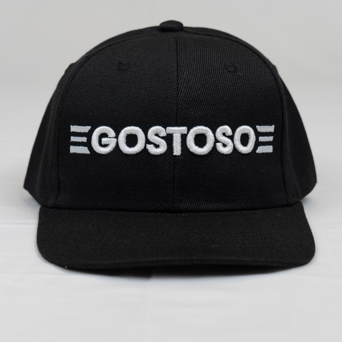3D Puff Black Gostoso Stripes Logo Embroidered Baseball Hat