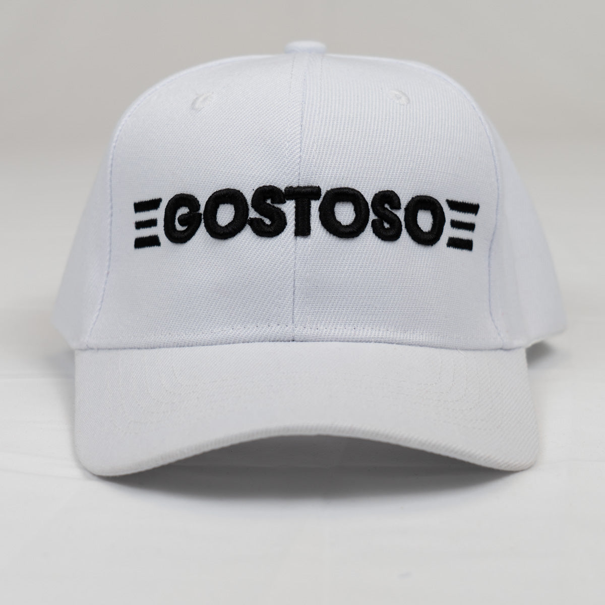3D Puff White Gostoso Stripes Logo Embroidered Baseball Hat