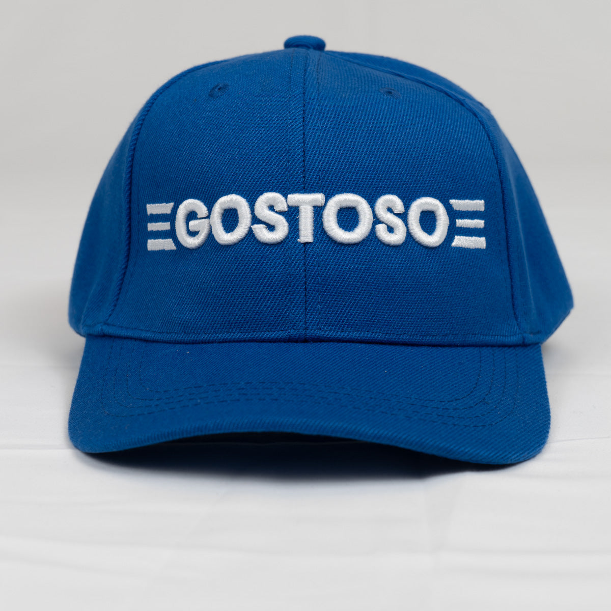 New 3D Puff Blue Gostoso Stripes Logo Embroidered Baseball Hat