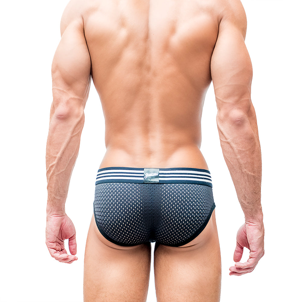 Black Mesh/Cotton Brief Underwear